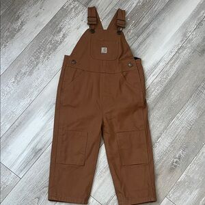 Carhartt Brown Bib Overalls with Logo